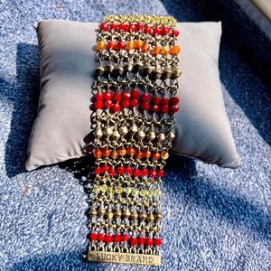 Lucky Brand Bohemian Beaded Bracelet - Magnetic Clasp & Hook Locks 0n Both Sides